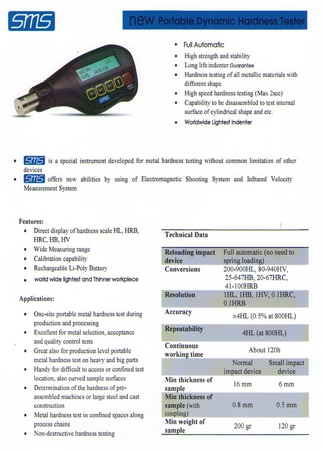 Portable Dynamic Hardness Tester Shaab,Portable Hardness Tester